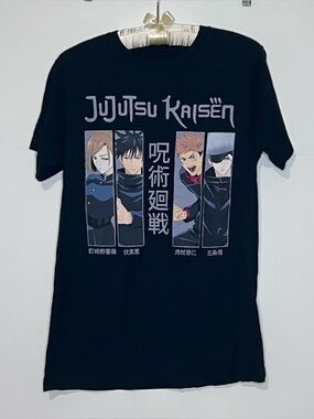 JuJuTsu Kaisen Character Graphic Anime T-shirt Size S Nobara Megumi Yuji Gojo